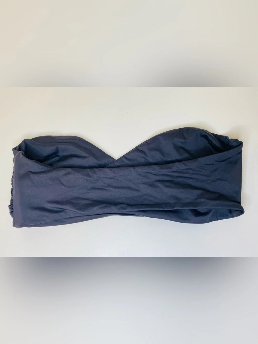 Frankie's Bikinis‎ Black Margo Strapless Bandeau Bikini Top Size S